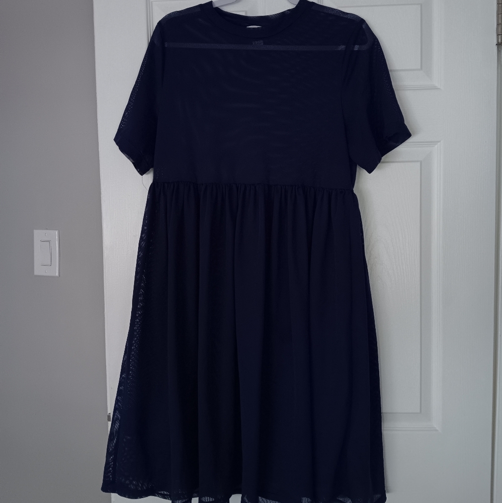 Size 14 blue Sheer flowy dress